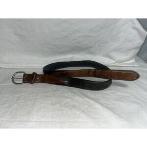 Silver Creek Brown Western Leather Belt Strap Size 44